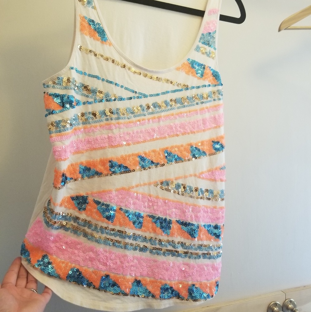 Sequin tank top